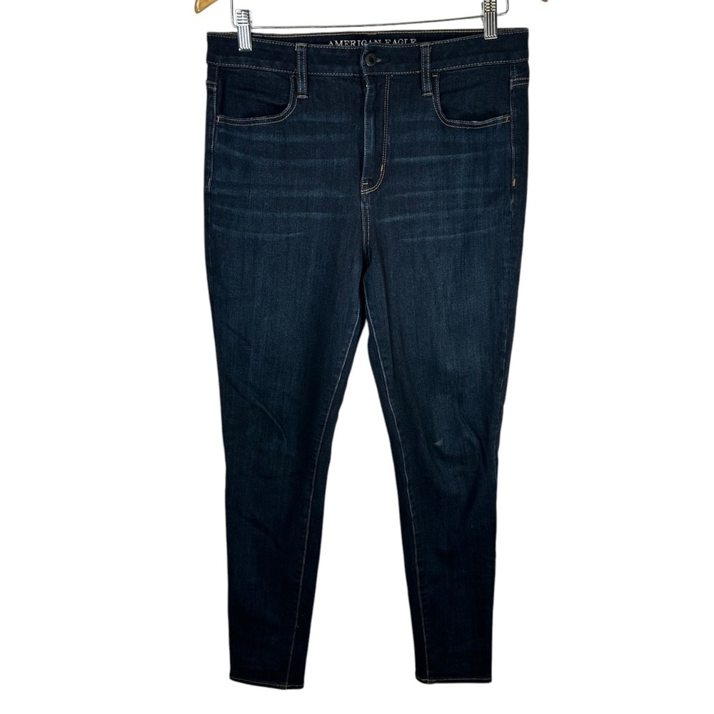 American Eagle Outfitters Super Hi-Rise Jeggings Women’s Size 10 Dark Blue Jeans